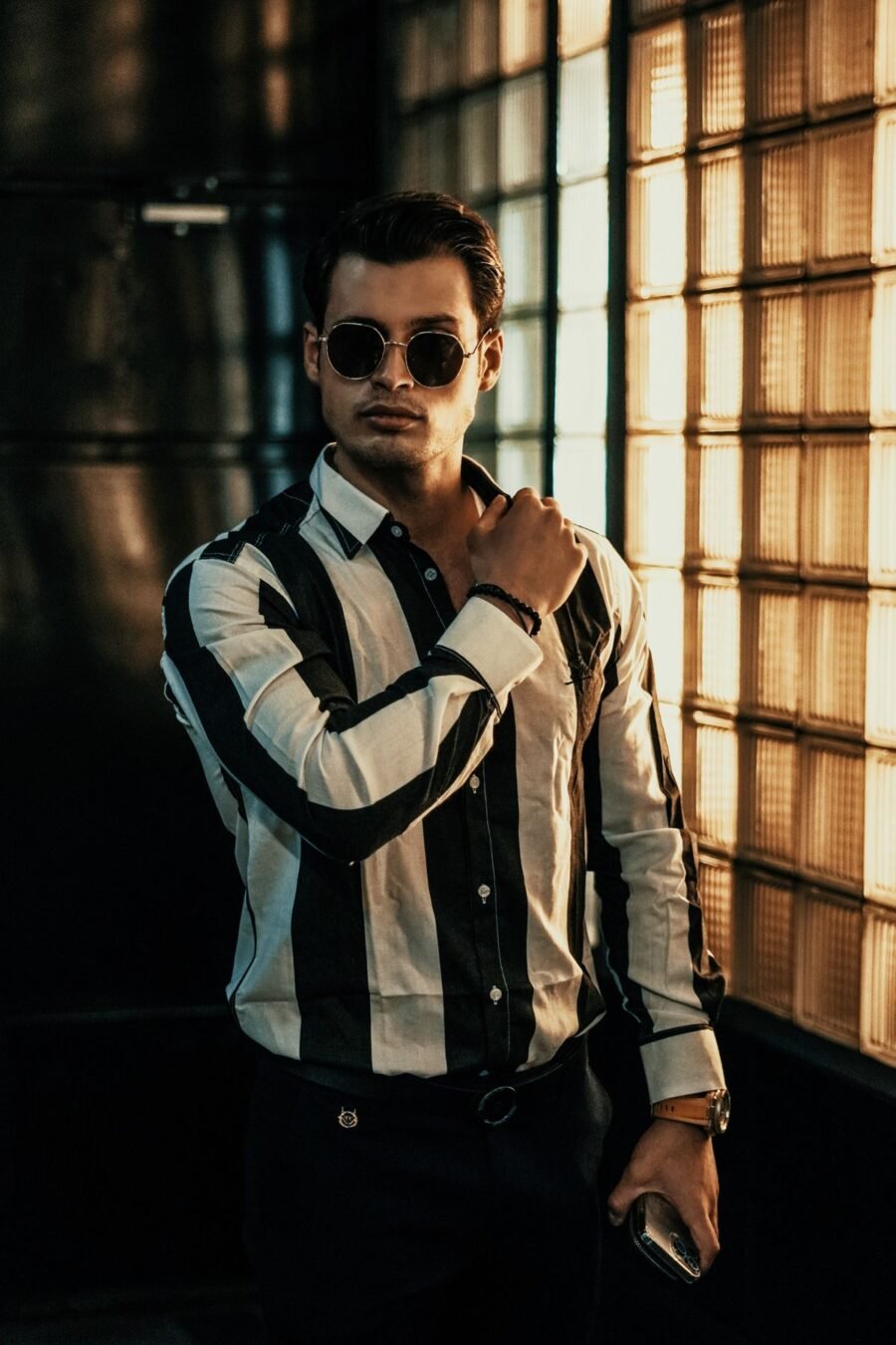 Monochrome Stripe Shirt